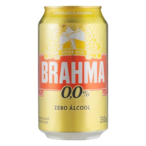 Cerveja American Lager Zero &Aacute;lcool Brahma Lata 350ml