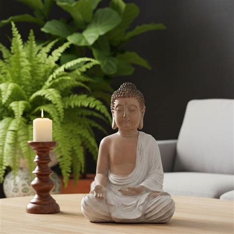 Serene Sitting Buddha Sculpture – INARA HOME DECOR