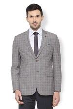 Buy Men Grey Check Slim Fit Formal Blazer Online - 371281 | Van Heusen