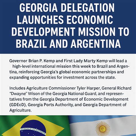 Georgia Delegation Embarks on Economic Development Mission to Brazil ...