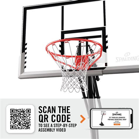 Spalding 54 in Angled Portable Pro Glide Basketball Hoop | Academy