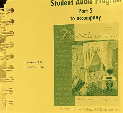 Buy Vis-A-Vis: Beginning French, part 2: chapitre 9-16 Book Online at ...