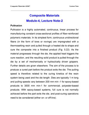 Composite Materials Module 4 Lecture Note 10 - Composite Materials ...