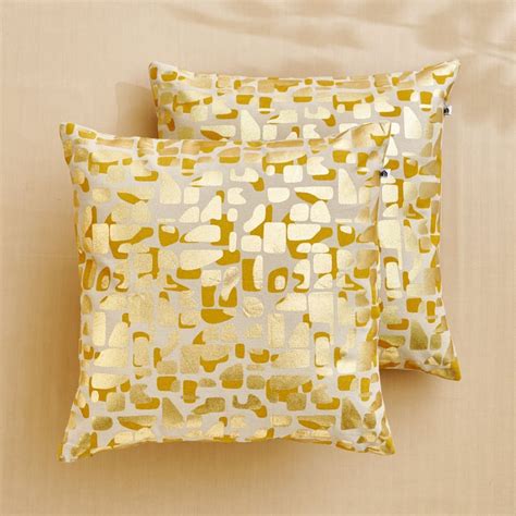 Buy Celestial Gilded Set of 2 Foil Print Cushion Covers - 40x40cm from ...