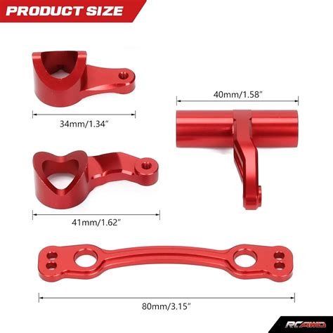 Buy RCAWD Steering Bellcrank Set& Servo Saver Hub Set& Steering Rack ...