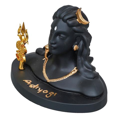 Webelkart Premium Resin Adiyogi Shiva Idol with Trishul for Home Decor ...