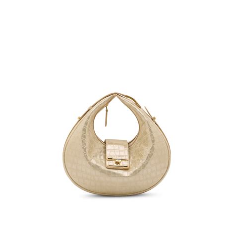 Luna in Croc Print Gold – NATIVE DUBAI - native to dubai