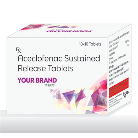 Aceclofenac Sustained Release Tablets Live Well Healthcare