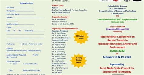 International Conference on Recent trends in Bionanotechnology, Energy ...