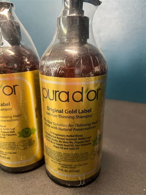 Lot of 3 Purador Original Gold Label Anti-Hair Thinning Shampoos - 16 ...