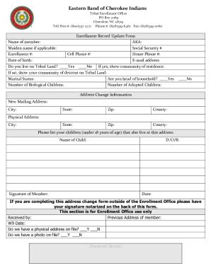Fillable Online Address Change Form with Notary 2 pgs.doc Fax Email ...