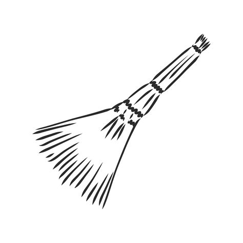broom vector sketch 17050616 Vector Art at Vecteezy