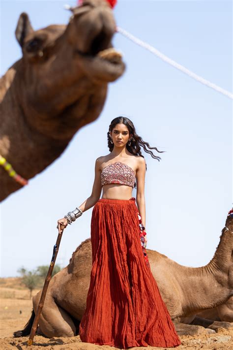 Buy RASM SKIRT WITH KALSHI BLOUSE SET OF 2 Online in India | Baise Gaba