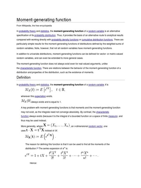 Moment Generating Function Problem 的图像结果