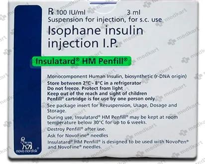 INSULATARD HM PENFILL 3 ML Price, Uses, Side Effects & Substitutes ...