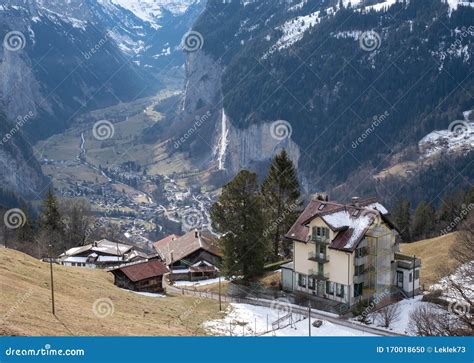 View of the Lauterbrunnen Valley, Switzerland, from a View Point High ...