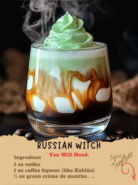 The Russian Witch | Cocktail drinks alcoholic, Drinks alcohol recipes, Bartender drinks recipes