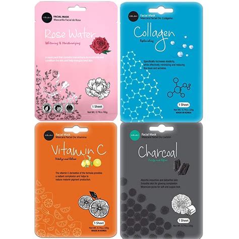 Celavi Face Mask Set Korean Beauty Essence Facial Paper Sheet Mask ...