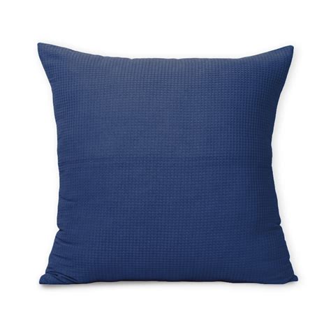 Buy Handmade Blue Cotton Waffle Cushion Cover Online – Dmaasa