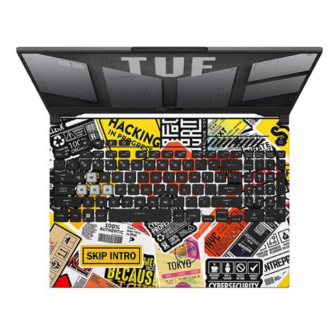 Tech Aesthetic Sticker Collage Asus TUF F15 FX507 & A15 FA507 Laptop S