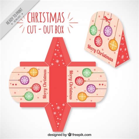 Baubles cut out box | Free Vector