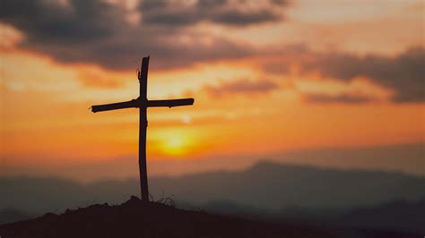 Download Silhouette of Three Crosses on a Hill during Good Friday ...