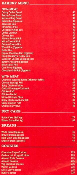 Menu at Red Box Cafe, Mumbai, 3R8M+4FC