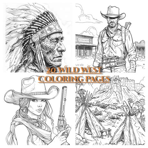 Wild West 2 Coloring Pages, Wild West 2 Coloring Sheet, Cowboy Coloring ...