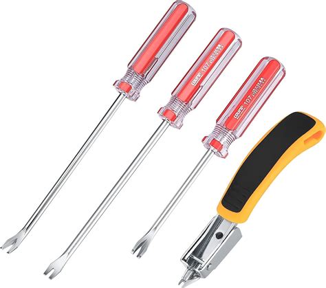 4 Pcs Upholstery Staple Remover and Tack Lifter Tool Set, Heavy Duty ...