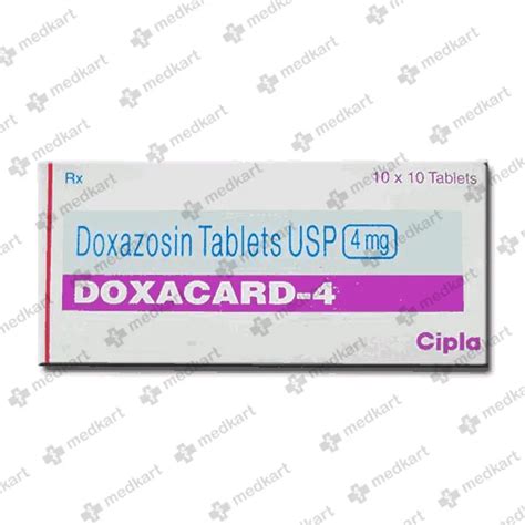 DOXACARD 4MG TABLET 10'S Price, Uses, Side Effects & Substitutes | Medkart