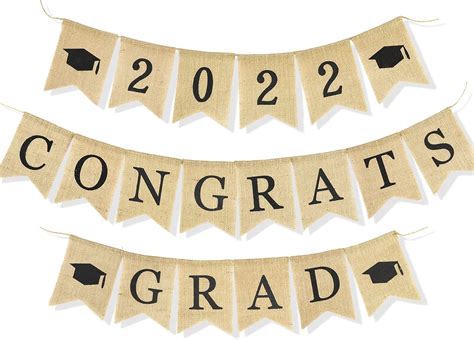 HOWAF Graduates 2022 Burlap Banner Graduation Rustic India | Ubuy