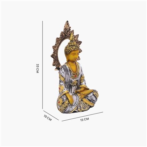 Buy VEDAS Mystical Indian Chakkra Polyresin Buddha Figurine - Large ...