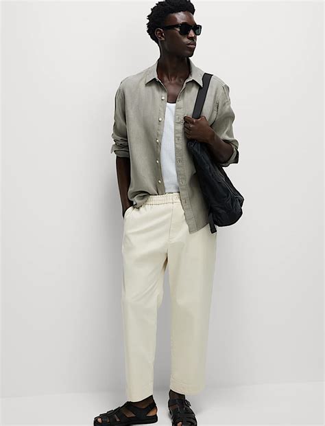 Buy Pure Linen Garment Dye Shirt at Marks & Spencer