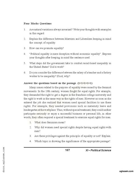 Image result for Class 11 Political Science Chapter Equality Exercise Short-Answer