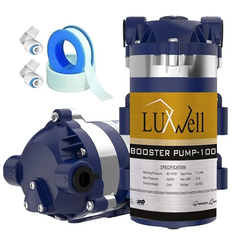 LUXWELL Booster Pump for RO/Water Purifier - 100 GPD, 24v DC Copper ...