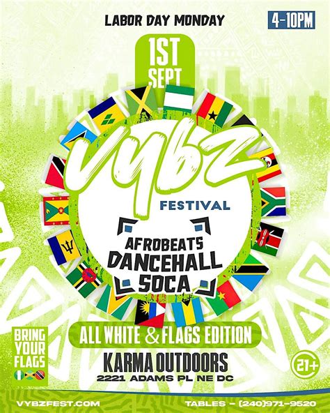 VYBZ FESTIVAL DC LABOR DAY BLOCK PARTY (DRESS CODE: ALL WHITE + FLAGS ...
