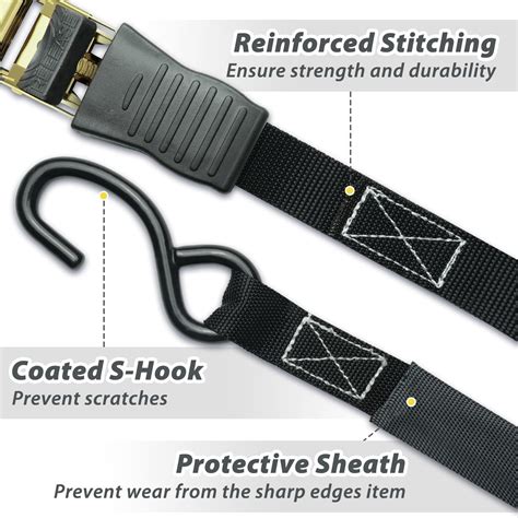 Ohuhu Ratchet Tie Down Strap 8-Pack 15 Ft - 500 lbs Load India | Ubuy