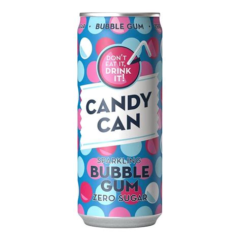 Candy Can Sparkling Bubble Gum, Cotton Candy Zero Sugar Can 330ml ...