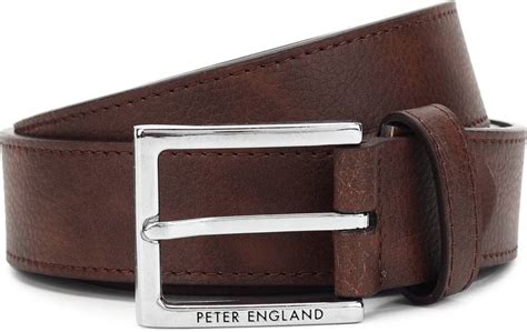 PETER ENGLAND Men Tan Artificial Leather Belt Tan - Price in India ...