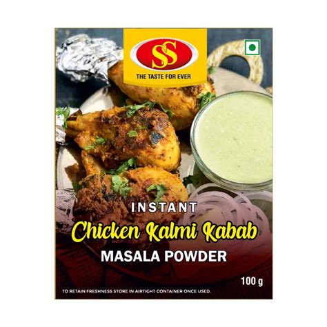 SS Foods Instant Chicken Kalmi Kabab Masala Powder (100gm/ Pack ...