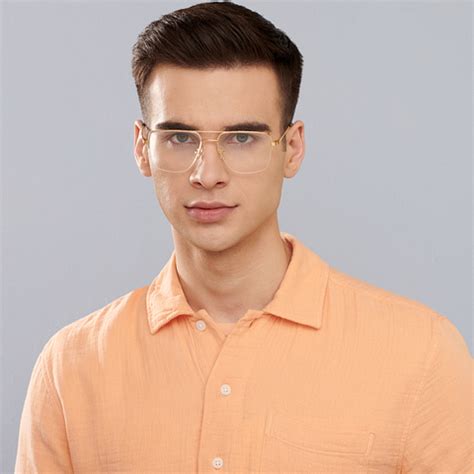 Buy Gold Black Half Rim Square John Jacobs Supreme Steel JJ E13555 - C2 ...