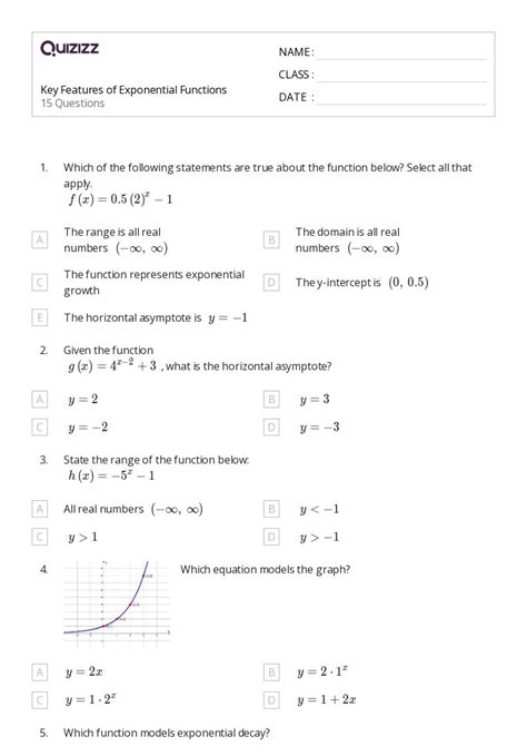 Exponential Function Grade 10 的图像结果