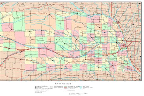 Nebraska Map - United States