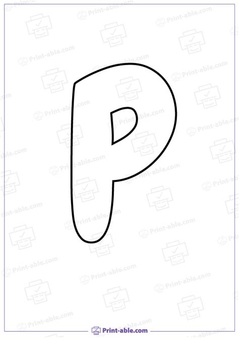 8 Bubble Letter P Printable Free Download