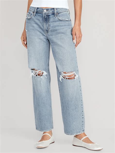 Mid-Rise Boyfriend Loose Jeans | Old Navy