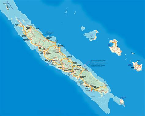 Large detailed road map of New Caledonia. New Caledonia large detailed ...