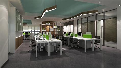 办公空间50平米装修案例_效果图 - 办公室设计 - 设计本