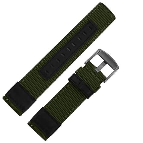 TIMEWEAR 22mm Nylon Braided Fabric Replacement Watch Strap with Steel ...