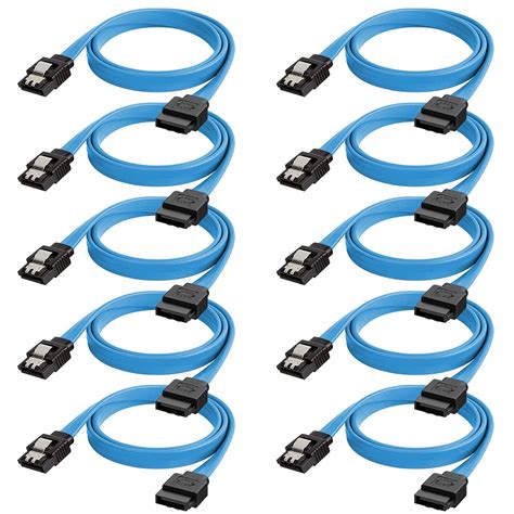 Verilux® 10 PCS SATA Cable III 6Gbps Straight HDD SDD Data Cable with ...