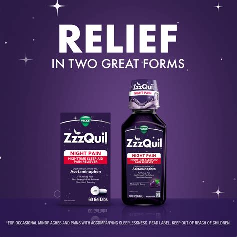Vicks ZzzQuil Nighttime Sleep & Pain Reliever Liquid, Midnight Berry ...